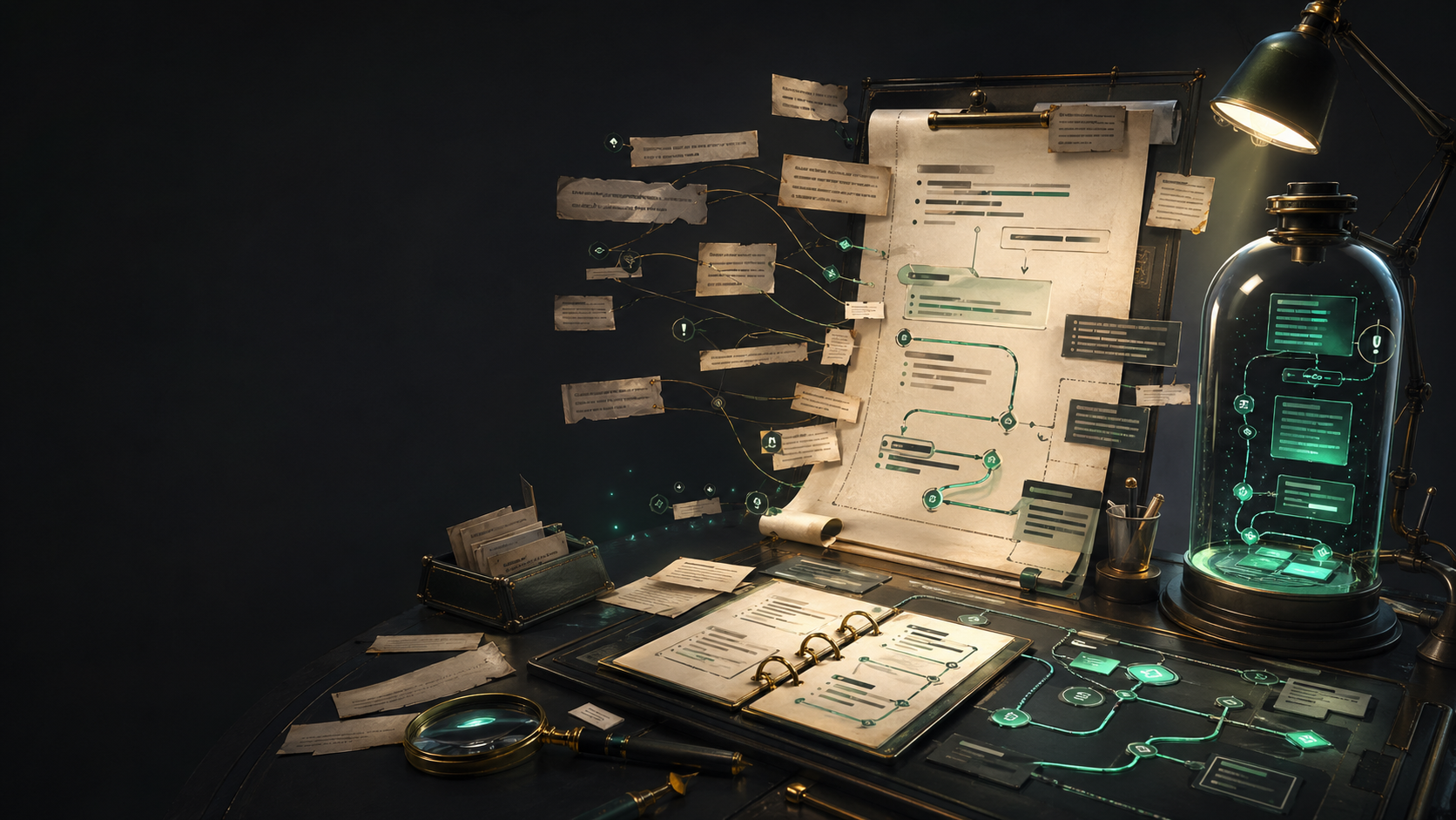 Tutorial Knowledge Studio 宣传主视觉：文字修复工作台